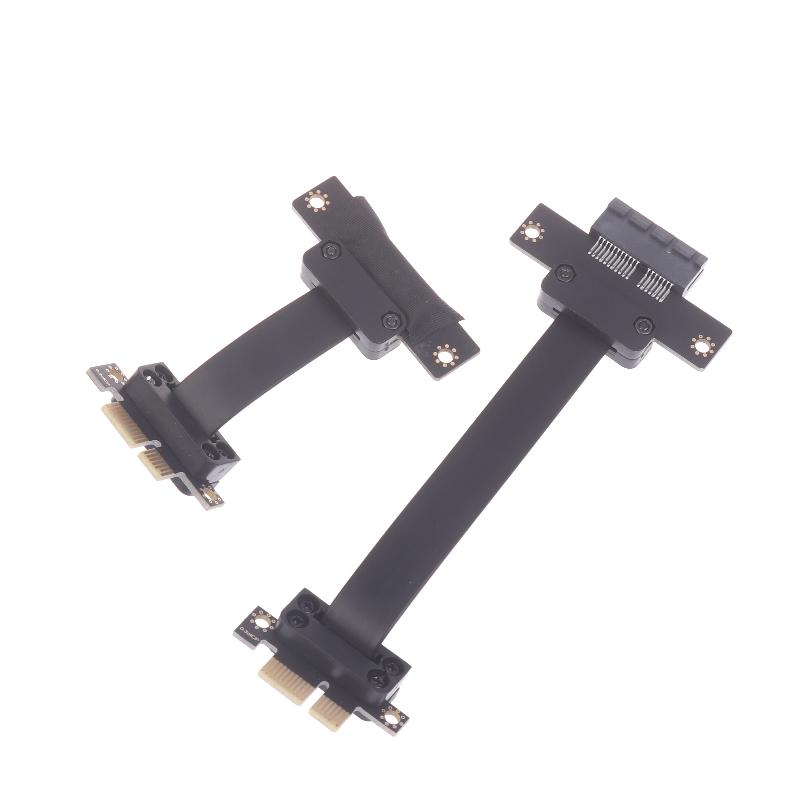 Pcie 3.0 X1 Riser Cable 90° Right Angle Extension Cable High-Speed Pci Express 1X Riser Card Ribbon Extender