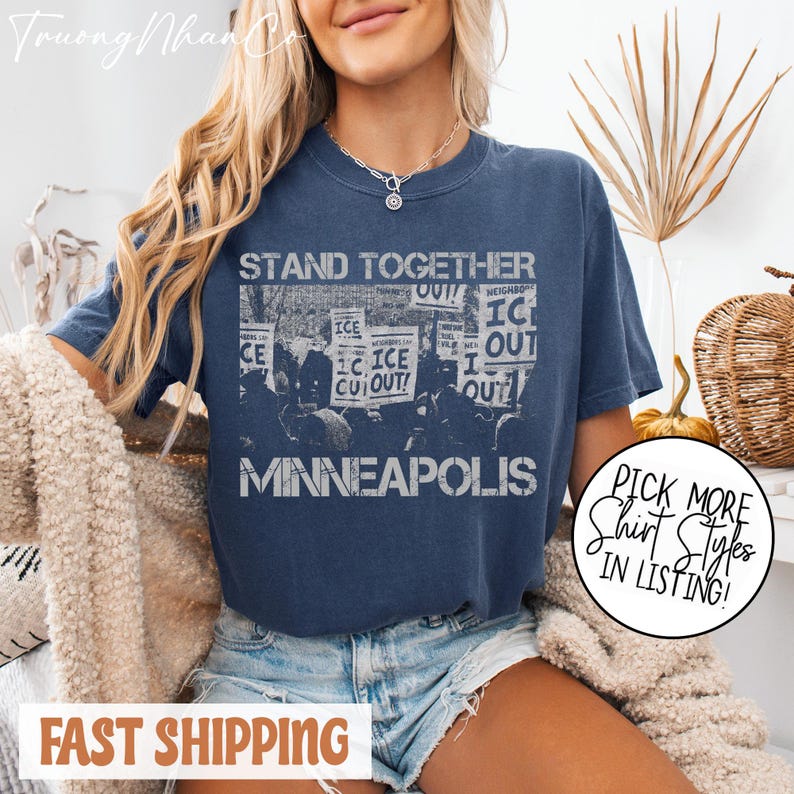 

Stand Together Minneapolis Shirt Bruce Springsteens Streets of Minneapolis Tee ICE Protest T Shirt 3XL