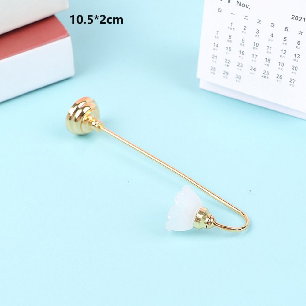 Mini Miniature LED Golden Light 1:12 Home Table Lamp Model Doll House Accessories
