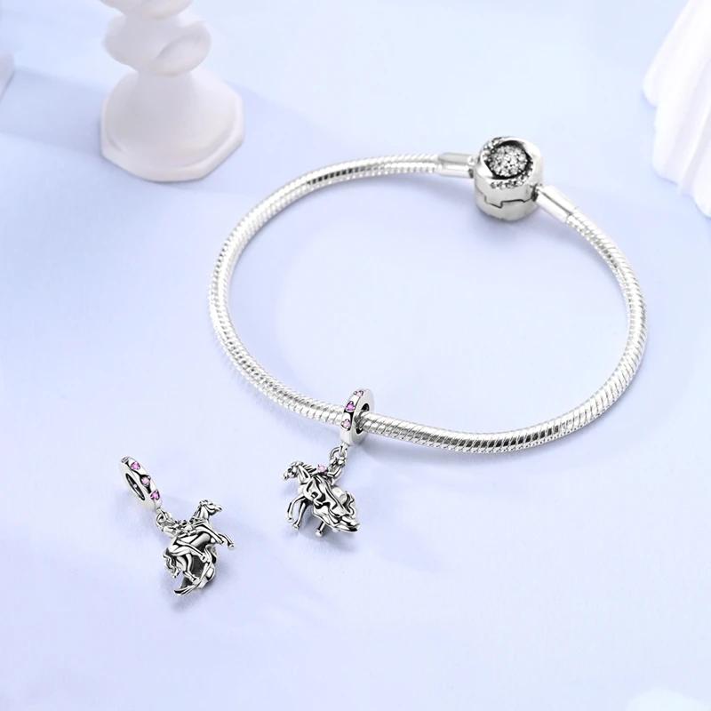Charms Platafairy Tale Bride Groom White Horse Beads Fit Originalbracelets Charms For Women Jewelry Making Gifts