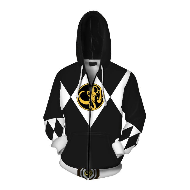 Men Women Sweatshirt Power Rangers Cosplay Hoodie Costume Superhero Cosplay Halloween Party Streetwear Tops