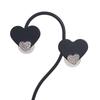 Swarovski Heart Necklace Earring  Silver Women Used