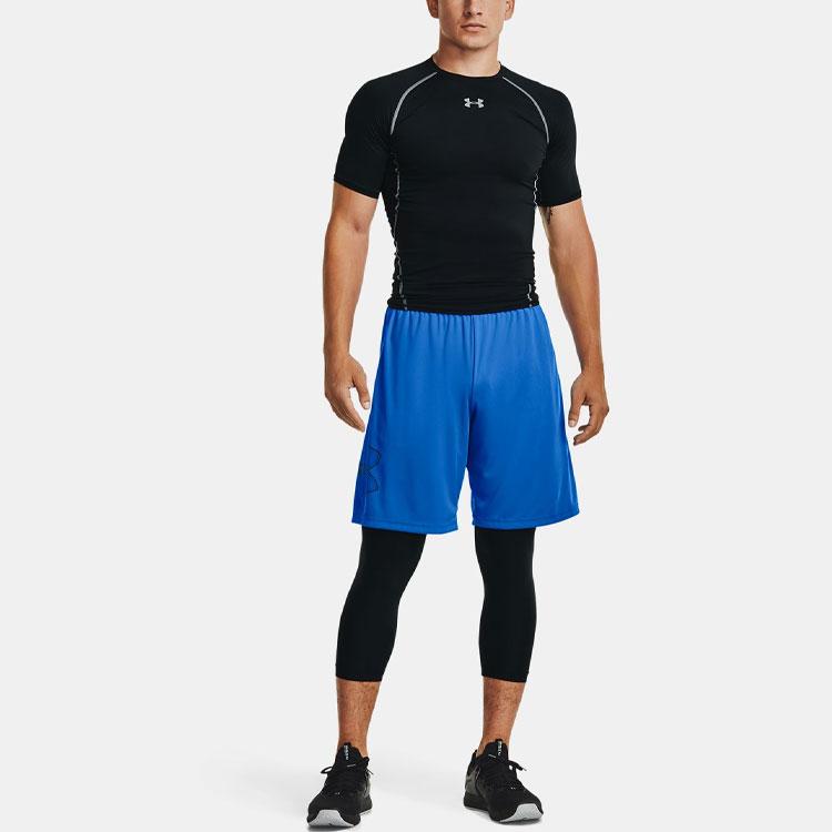 Under Armour Logo Print Training Shorts Men Bottoms Circuit-Blue 1306443-436