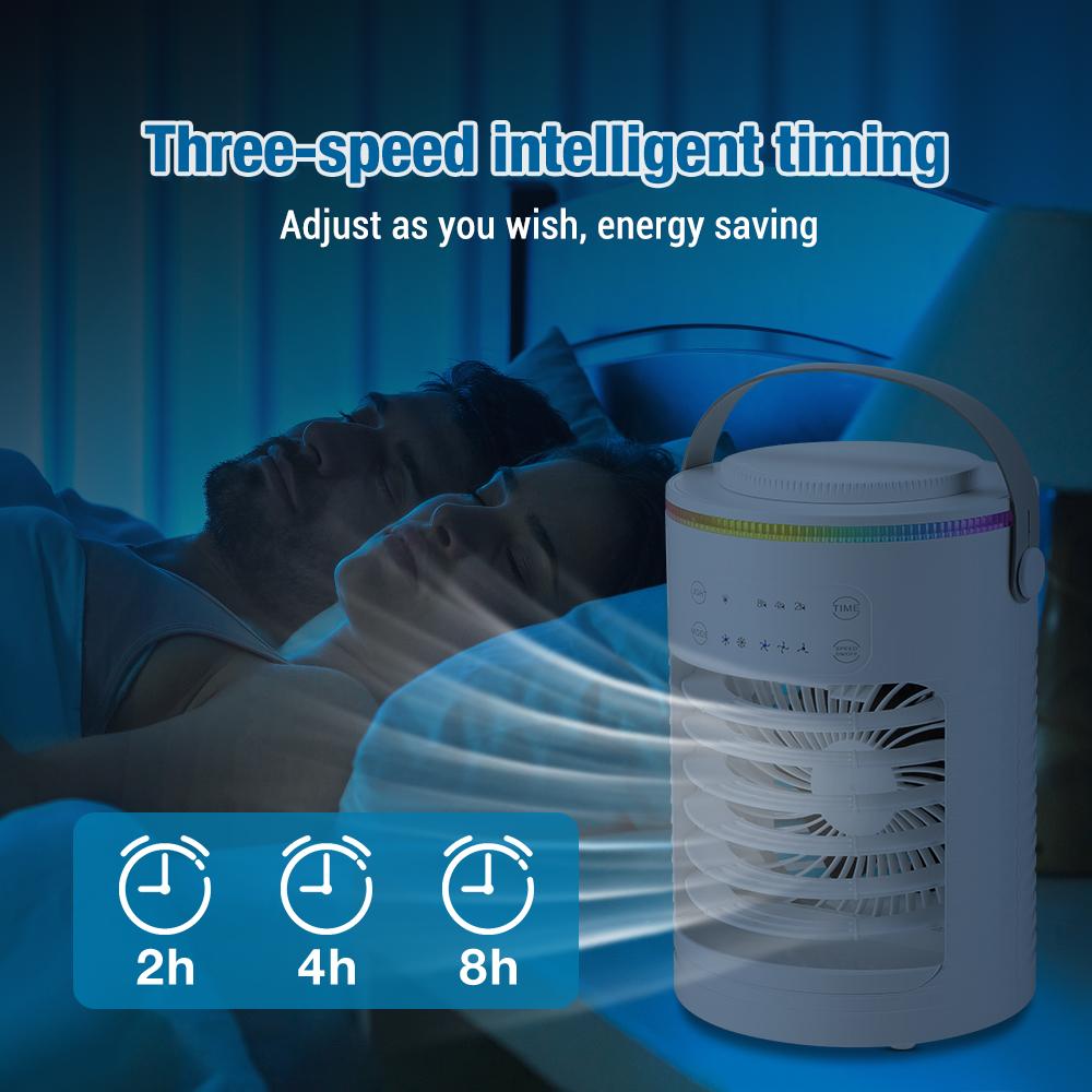 Humidificateur de ventilateur de nébulisation, ventilateur Portable, climatiseurs, ventilateur électrique USB, veilleuse LED, brume d'eau, humidificateur d'air amusant pour la maison