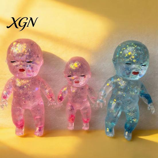 Anxiety Relief Ball 1/2/3/4/5Pcs Glitter Babies Stress Toy Soft Stretchy Relieving Clear Sensory Baby Squeeze Hand Relaxation Sugar Fidget Kids