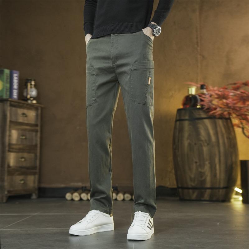 Pants Men's Autumn New Men's Overalls Wear-resistant Versatile Loose Business Casual Pants Anti-wrinkle Straight Men's Pants