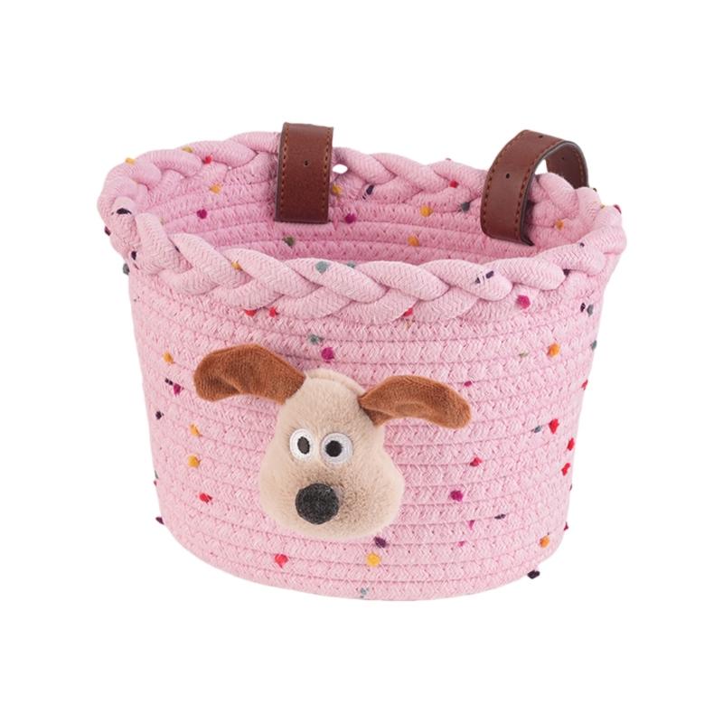 Kids Bike Basket Front Decoration Child Scooters Front Storage Panniers Basket for Mountain Cycling and Playtimes