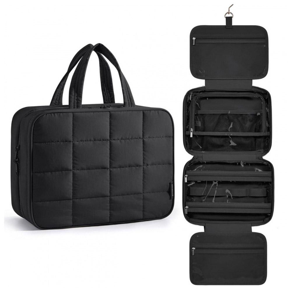 Hanging Foldableable Makeup Bag Large Capacity Jewelry&Toiletries Storage Bag Travel Cosmetic Bag Handbag Storage Organizer Case