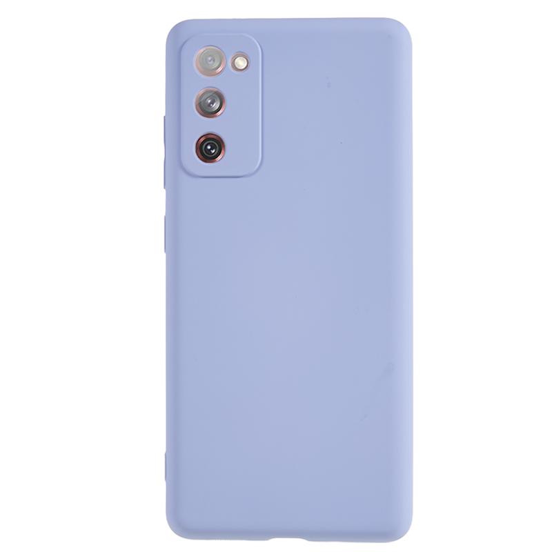 

Для Samsung Galaxy S20 Lite/S20 FE/S20 FE 5G/S20 FE 2022 Чехол из прорезиненного ТПУ с подкладкой из микрофибры Light Purple