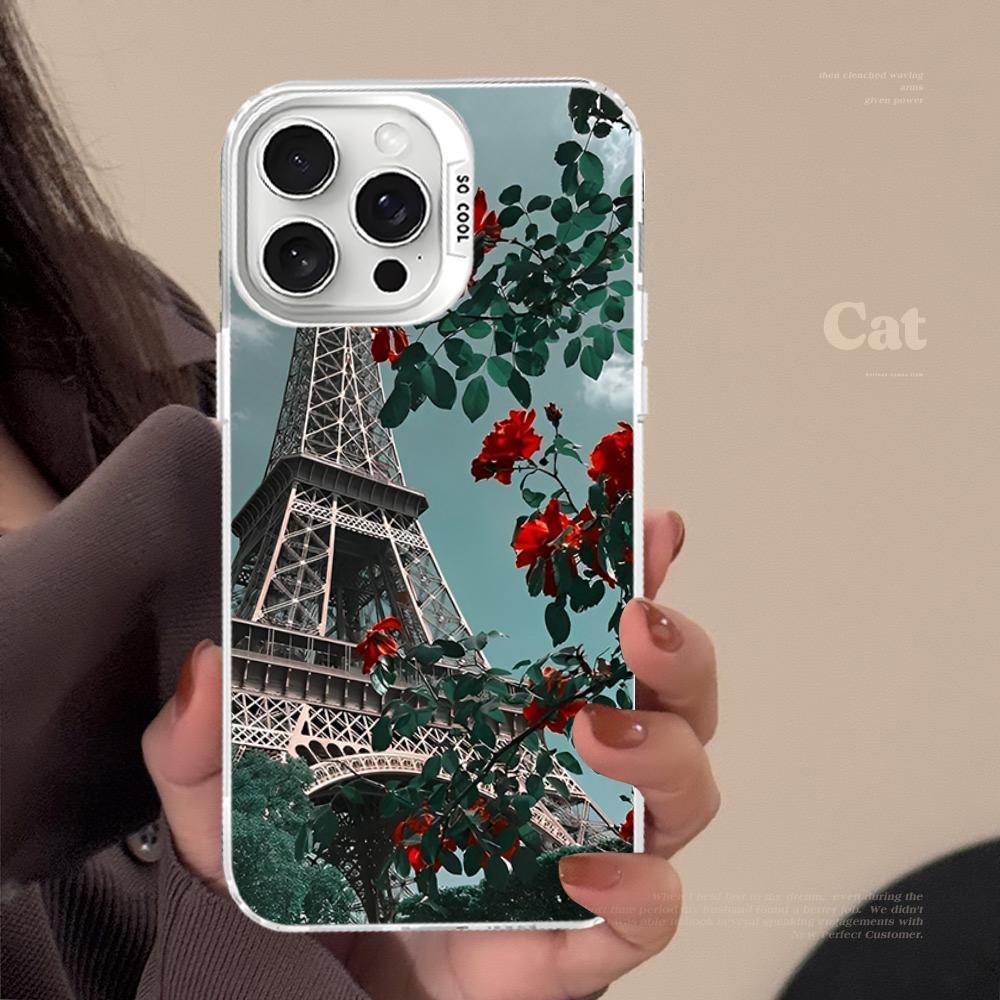Paris Eiffel Tower Phone Case For IPhone 16 15 14 13 12 11 Pro Max X XR XSMAX 8 7 Plus Matte Shockproof Back Cover