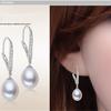 Boucles d'oreilles pendantes en perles d'eau douce naturelles, Boucles d'oreilles élégantes en perles véritables plaquées or, Boucles d'oreilles en perles blanches, Bijoux fins, Cadeaux d'anniversaire