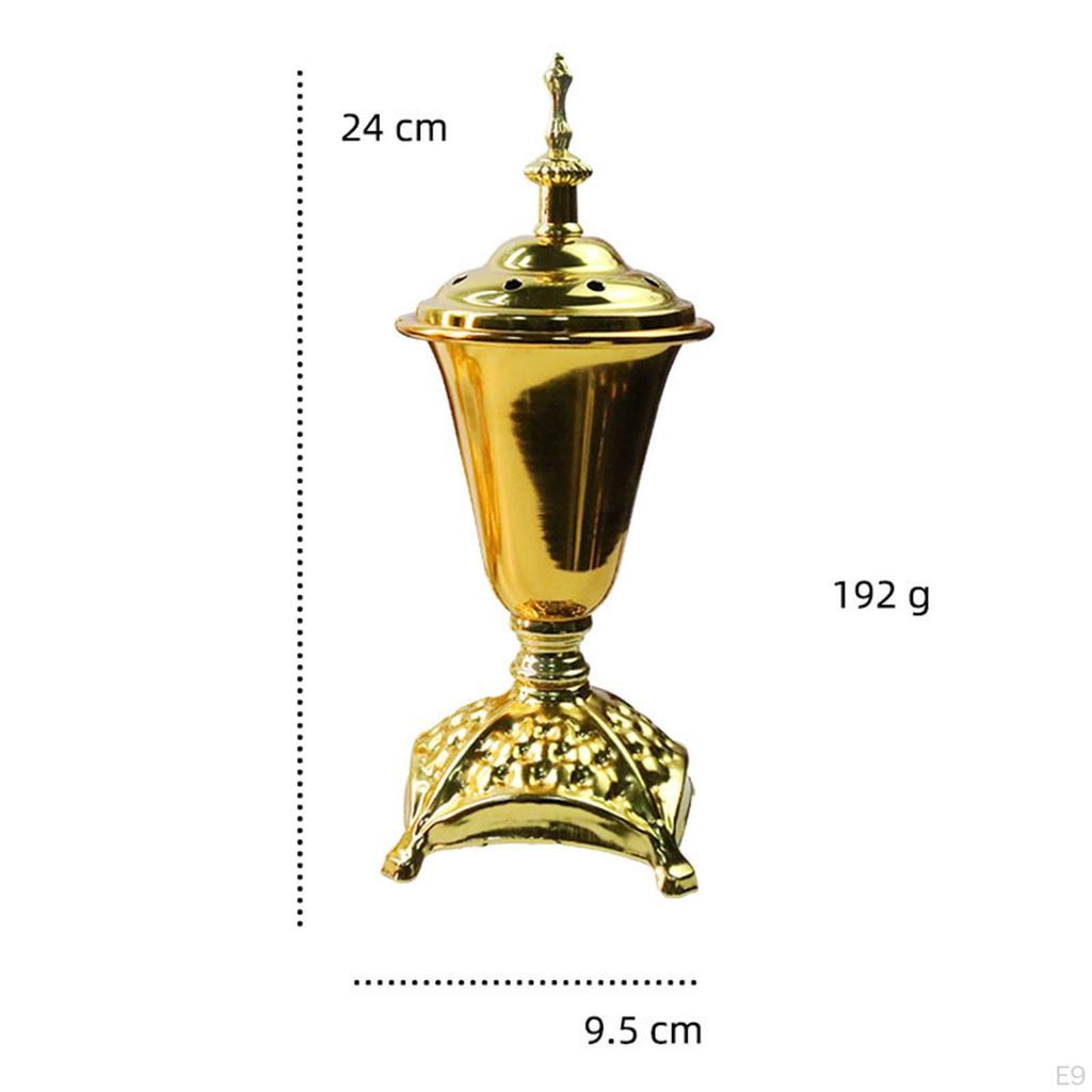 Burner Gold-plated Censer Cone Holder Ornaments Crafts Decor