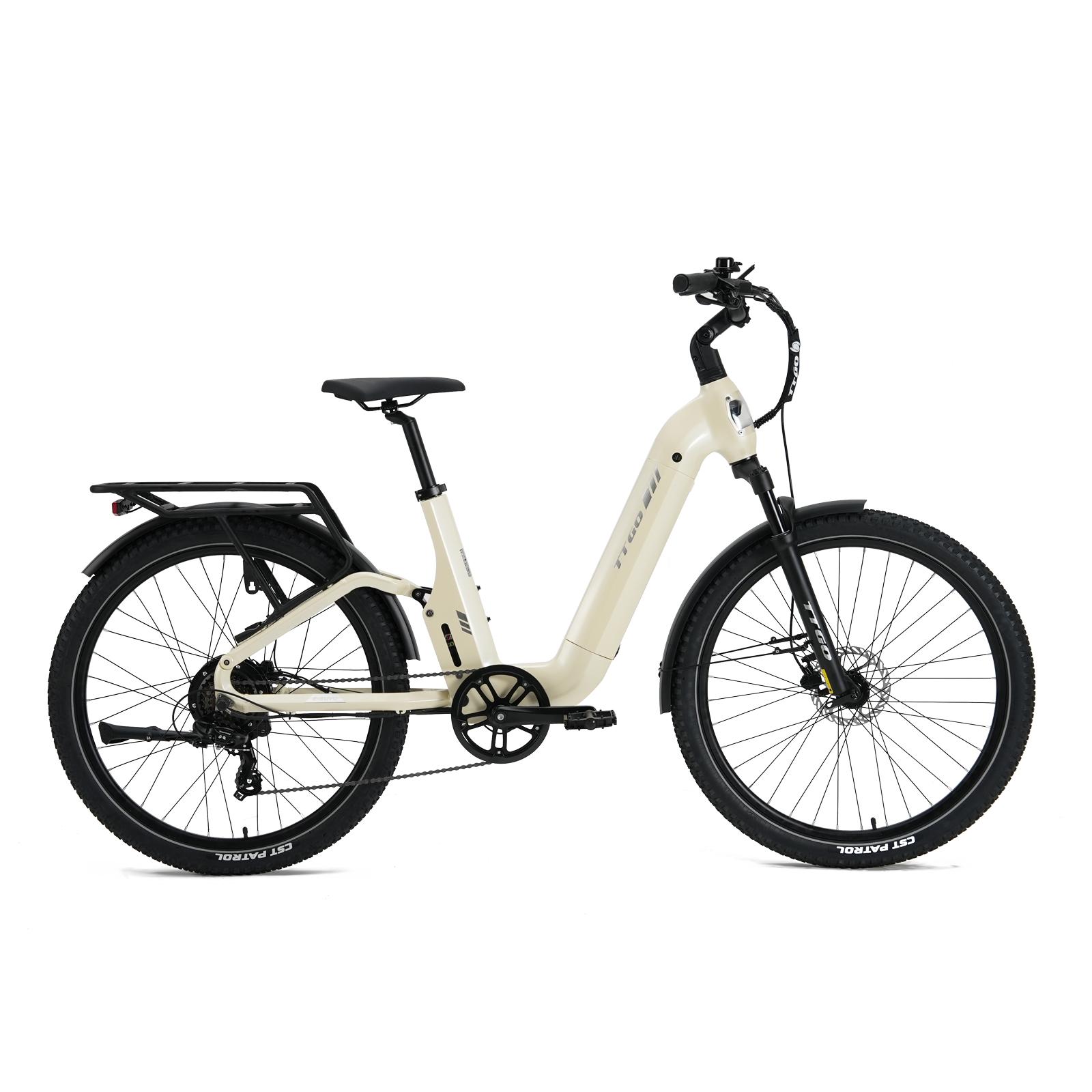 TTGO E-SUVO Vélo Électrique 48V 15Ah Batterie Lithium-Ion Autonomie 120 km Capacité de Charge Maximale 125 kg jaune