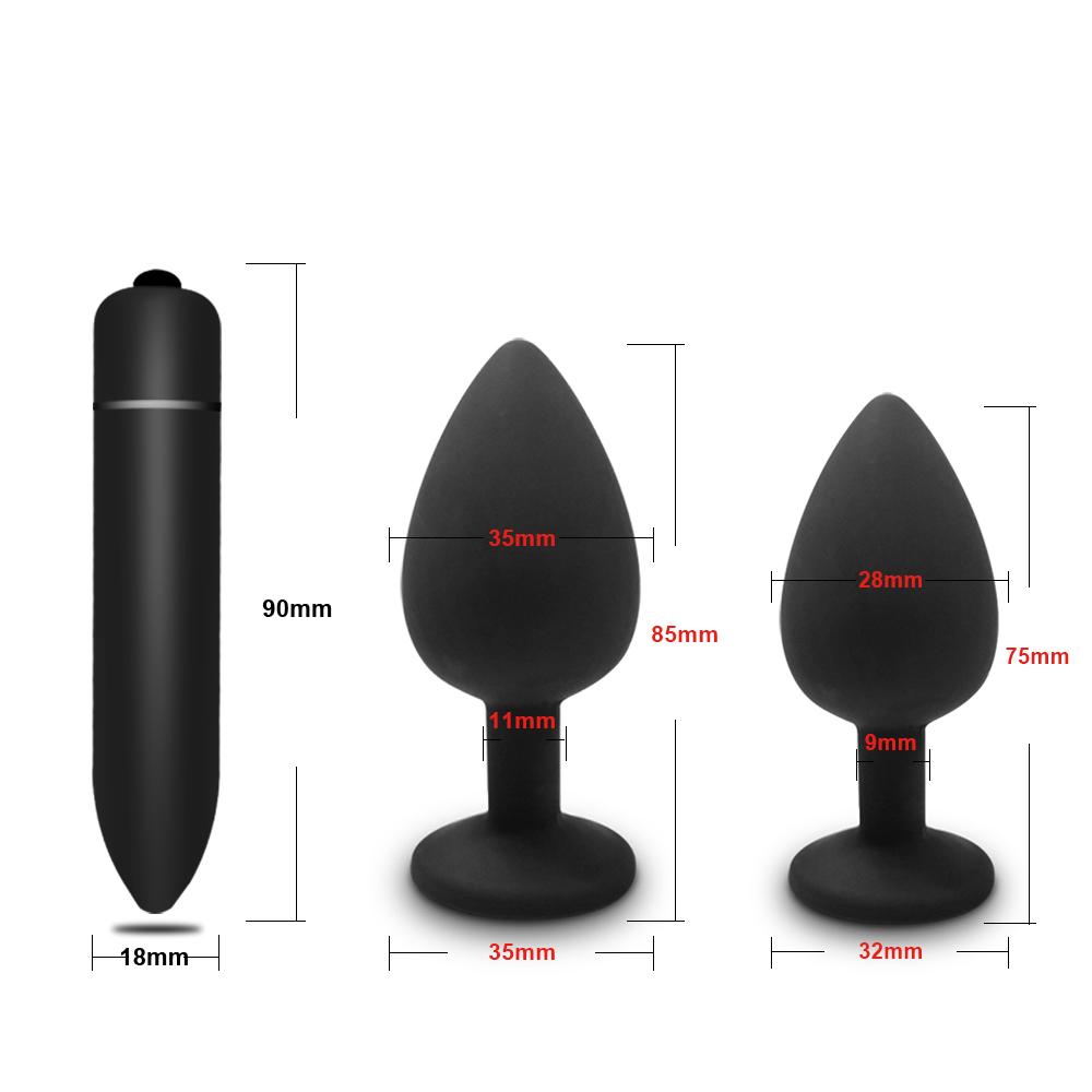 Beginner Butt Plug Trainer Kit for Comfortable Wear Soft Silicone Anal Plug Sex Toys for Woman Adults Gay Intimate Sex