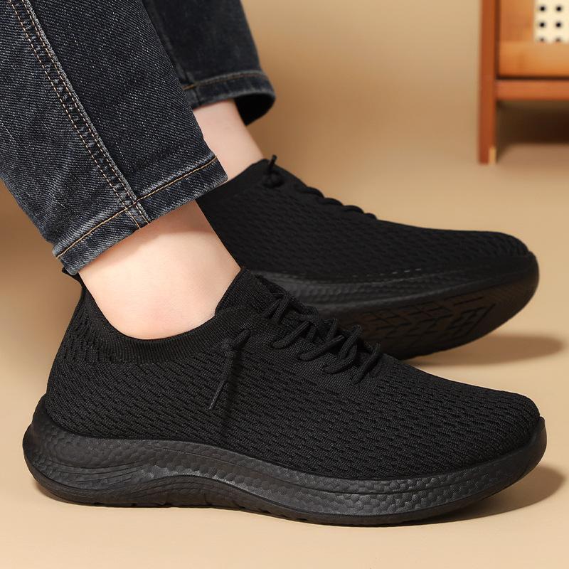 Shoes Men's Shoes Casual Shoes Breathable Single Shoes Couple Shoes Fashion Trend Lace-up Fly-woven Soft-soled Running Shoes
