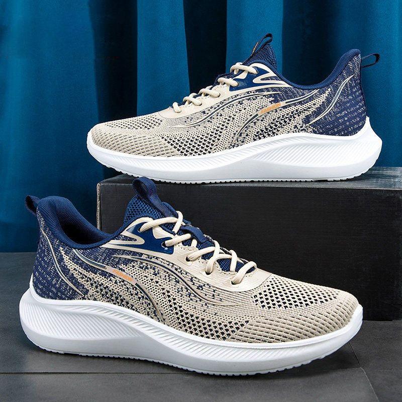 Flying woven mesh breathable men's shoes new trendy men's gradual change versatile casual sports shoes lightweight running shoes men's
