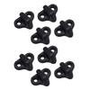 8PCS Nylon Kayak Lashing J Shape Hooks with Flat Head Screws Black Kayak Hooks Replacement for Boating Accessories
