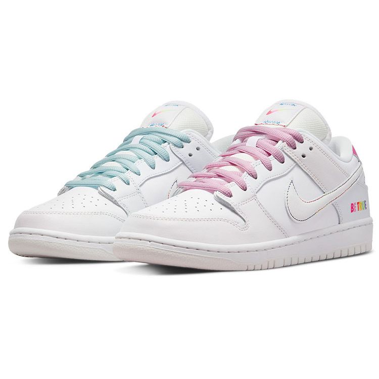 Кроссовки унисекс Nike Dunk Low SB Be True White Summit-White Rainbow DR4876-100 40.5 — фото 3