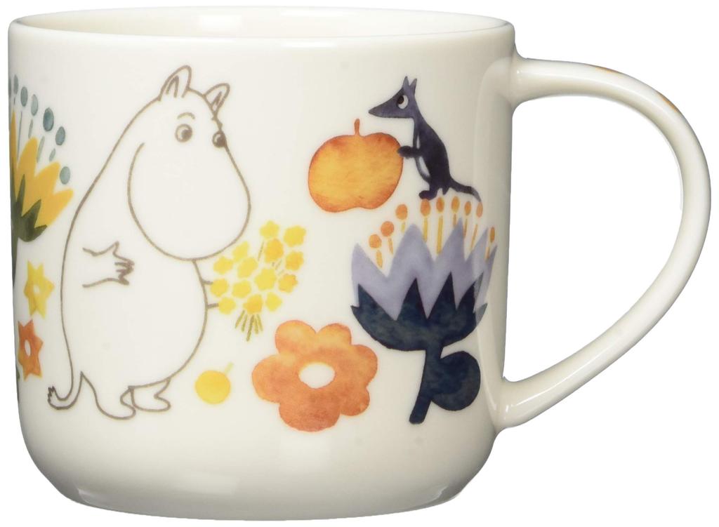 Yamaka Shoten MOOMIN (Moomin) [Herbarium] Mug, Moomin Pattern, Approx. 350ml, White, Moomin Merchandise, Nordic Style, Mother's Day Gift, Tableware,