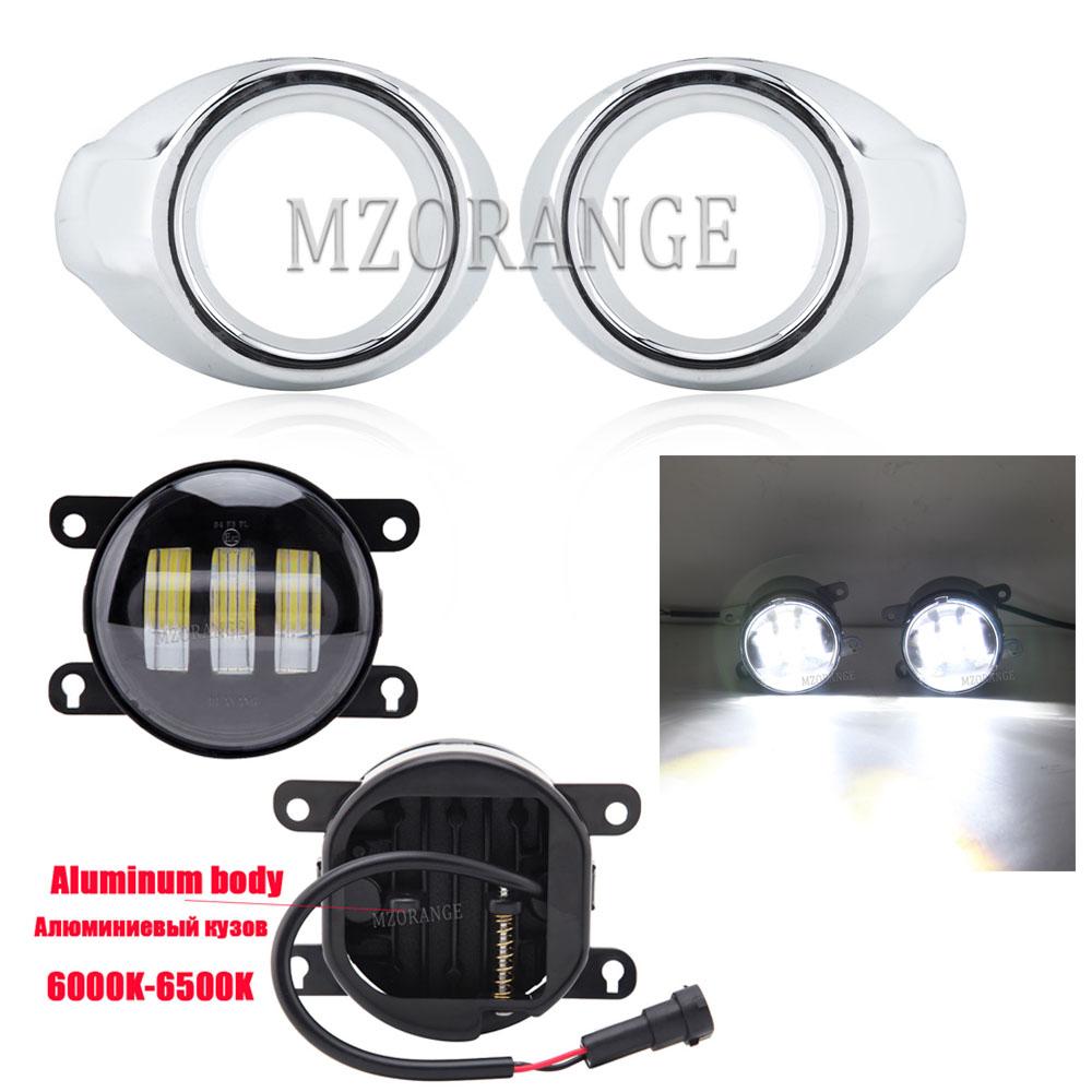 LED Fog Lights for Ford Focus 3 2012 2013 2014 Chrome Fog Light Cover Grill Fog Lamp Frames Headlight Foglight Wire Harness