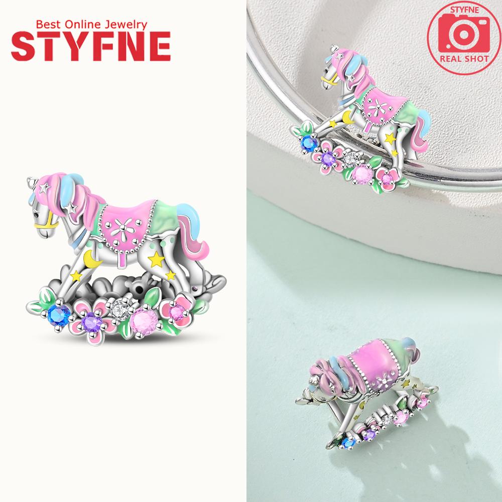 New 925 Silver Sparkling Magic Cube Love Charm Red Heart Beads DIY for Women Bracelet Fine Jewelry Gift Accessories
