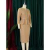 Women V Neck High Waist Solid Pencil Midi Office Commuting Dress