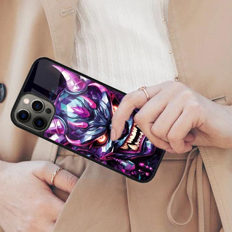Japanese Hannya Oni Mask Magnetic Phone Case For APPLE iPhone 17 Air 16 14 13 12 Pro Max 15 Plus Charge With MagSafe Cover