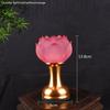 Charge Plug In Coloured Glass Lotus Lamp LED Buddha Lamp God of Wealth Lamp Temple Pray Household Crystal Ever Burning Lamp