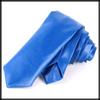 [White Fang] Lederkrawatte, Unifarben, Business, Elegant, Schlicht, Lässig, Herren NC099 (blau)