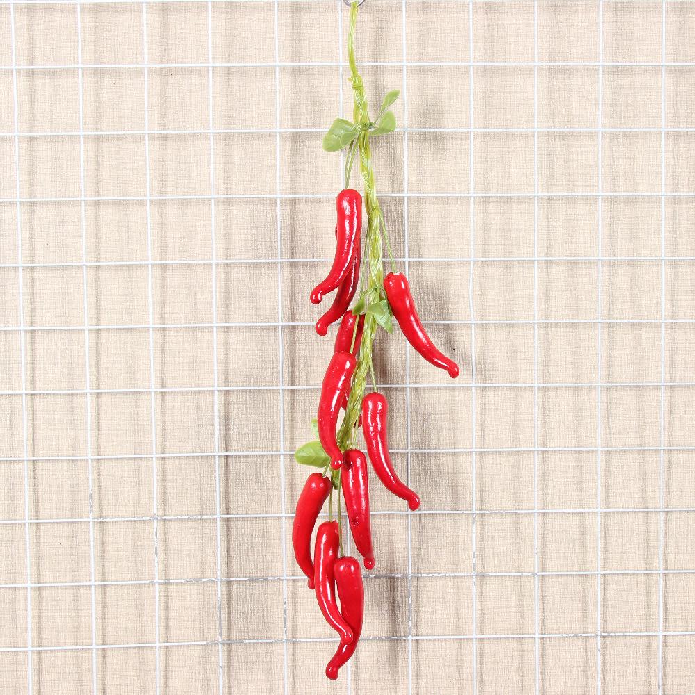 Realistic Hanging Vegetable String: Chili, Potato, Corn, Garlic, Peanut Props for Yard or Restaurant Decor