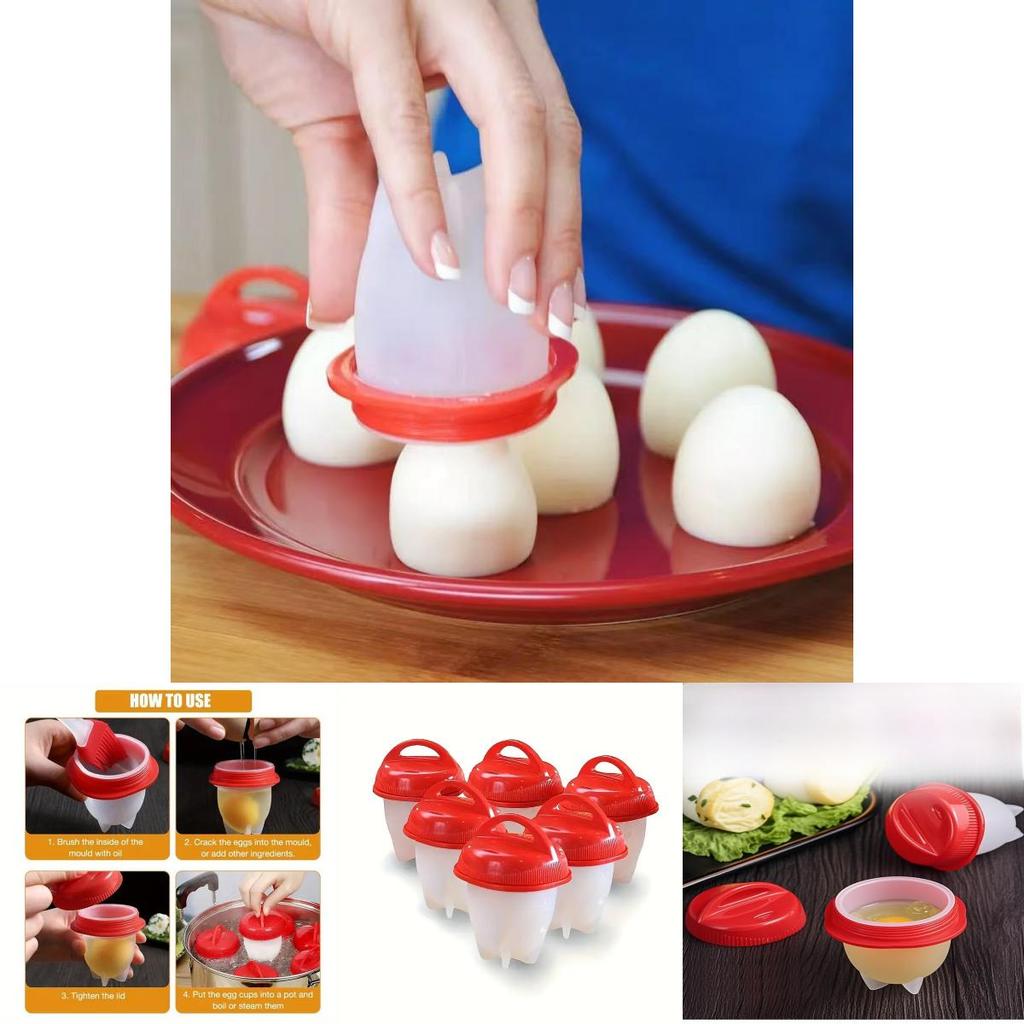 Silicone Egg Cooker Set With Nonstick Design For Home Kitchen And Breakfast Preparation