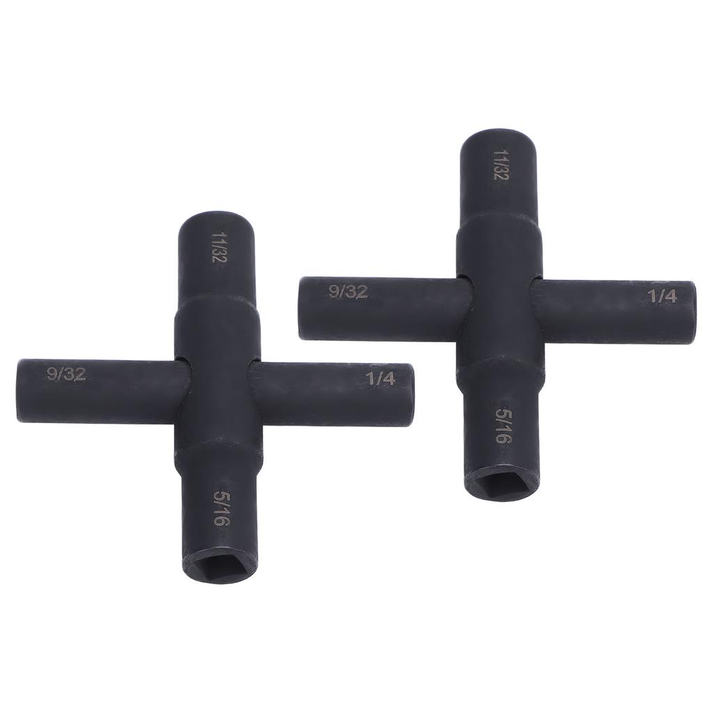 2 SZT. Klucz krzyżakowy 4-kierunkowy stalowy do zaworu kranowego węża 14 932 516 1132