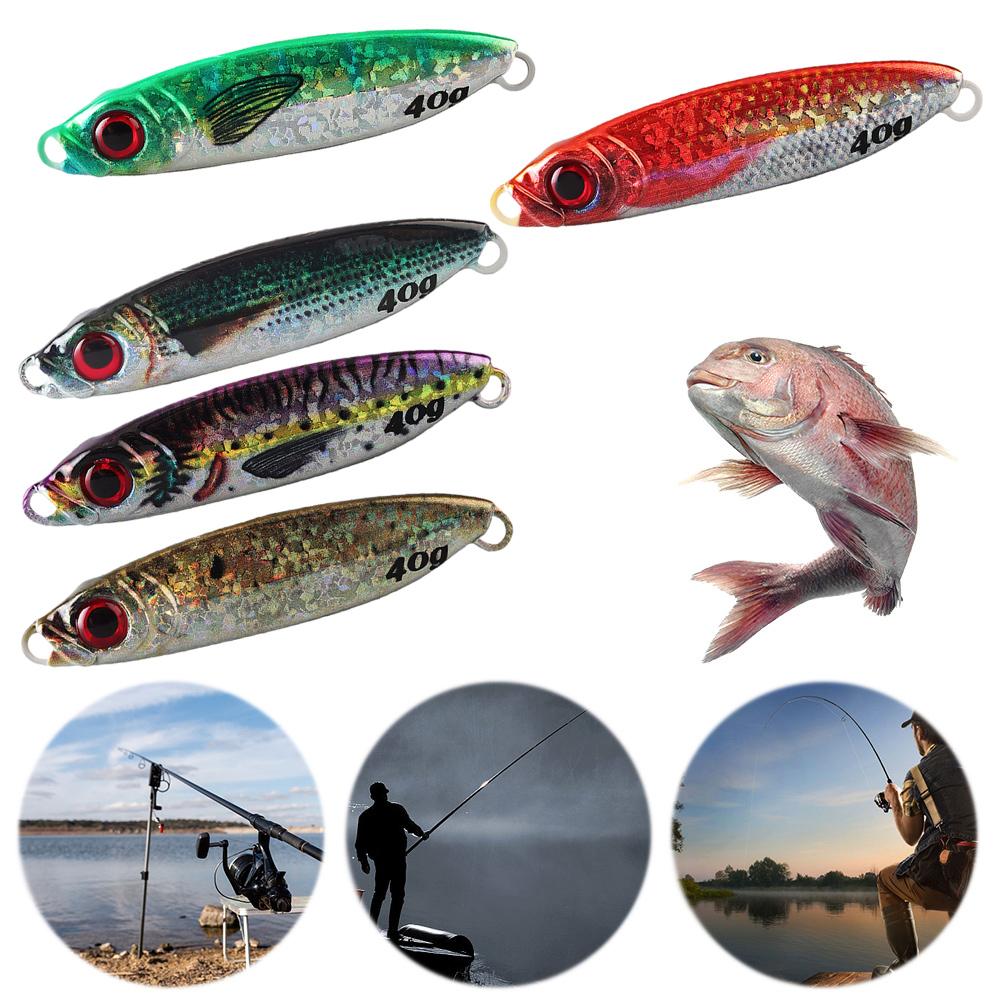 Iron Plate Fast Sinking Sea Fishing Metal Bionic Bait 70mm 40g Metal Fishing Lure Fishing Bait for Saltwater Fishing