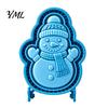 Interactive Baking Tools Christmas Cookie Cutter, Push Type Integrated Mold, Plastic Festive Pastry Stampers Clay Decorating Tool for Holiday Kitchen