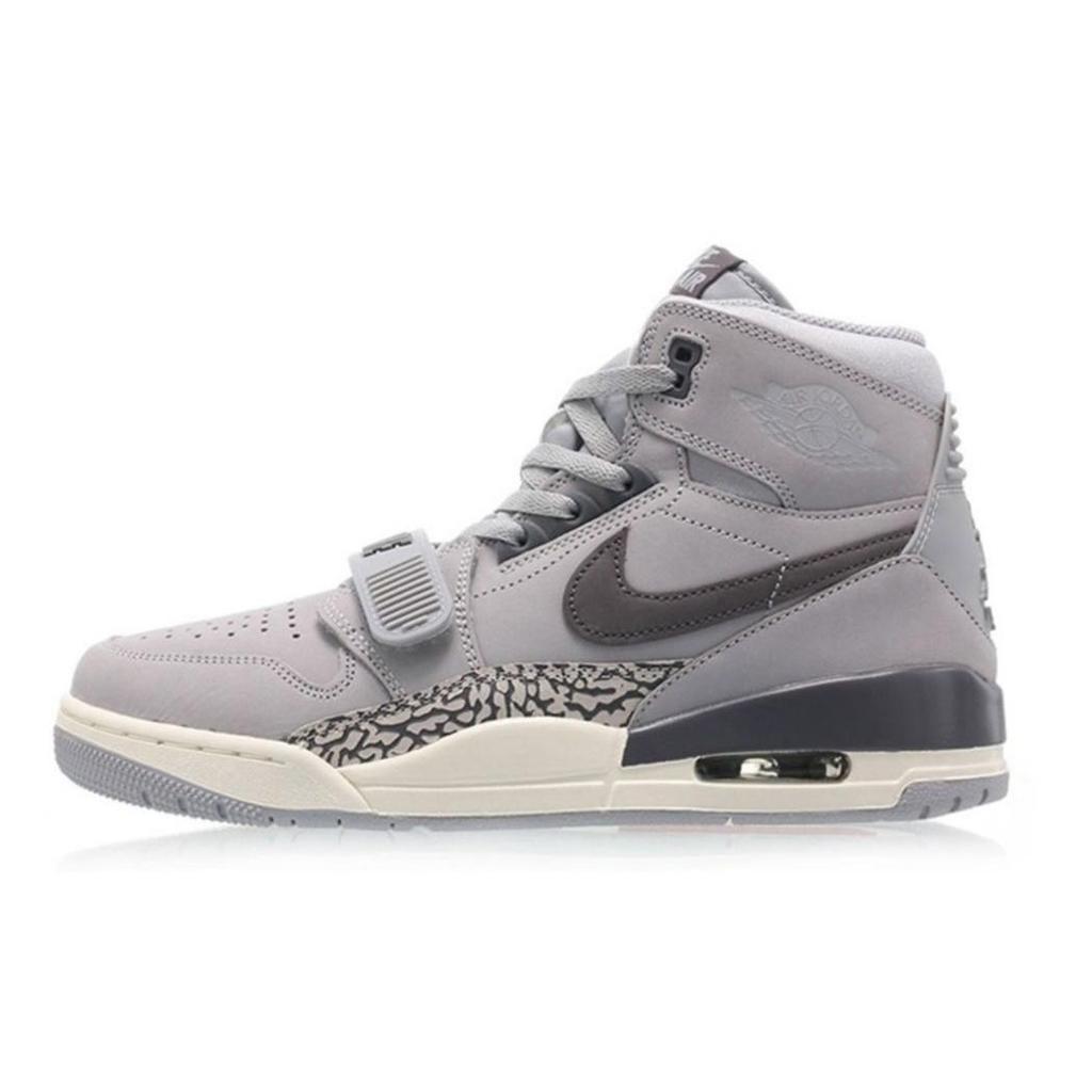 Jordan Legacy 312 High top Vintage Basketball Shoes Men's White Gray AV3922-002(Team152-)