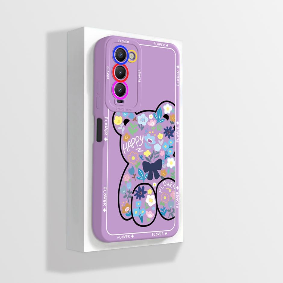 For Tecno Camon 18 18P Case CH6 CH7 Soft Silicone Phone Cover for Camon 18 Camon18 P Camon18P Cases Straight Edge Bumper Fundas