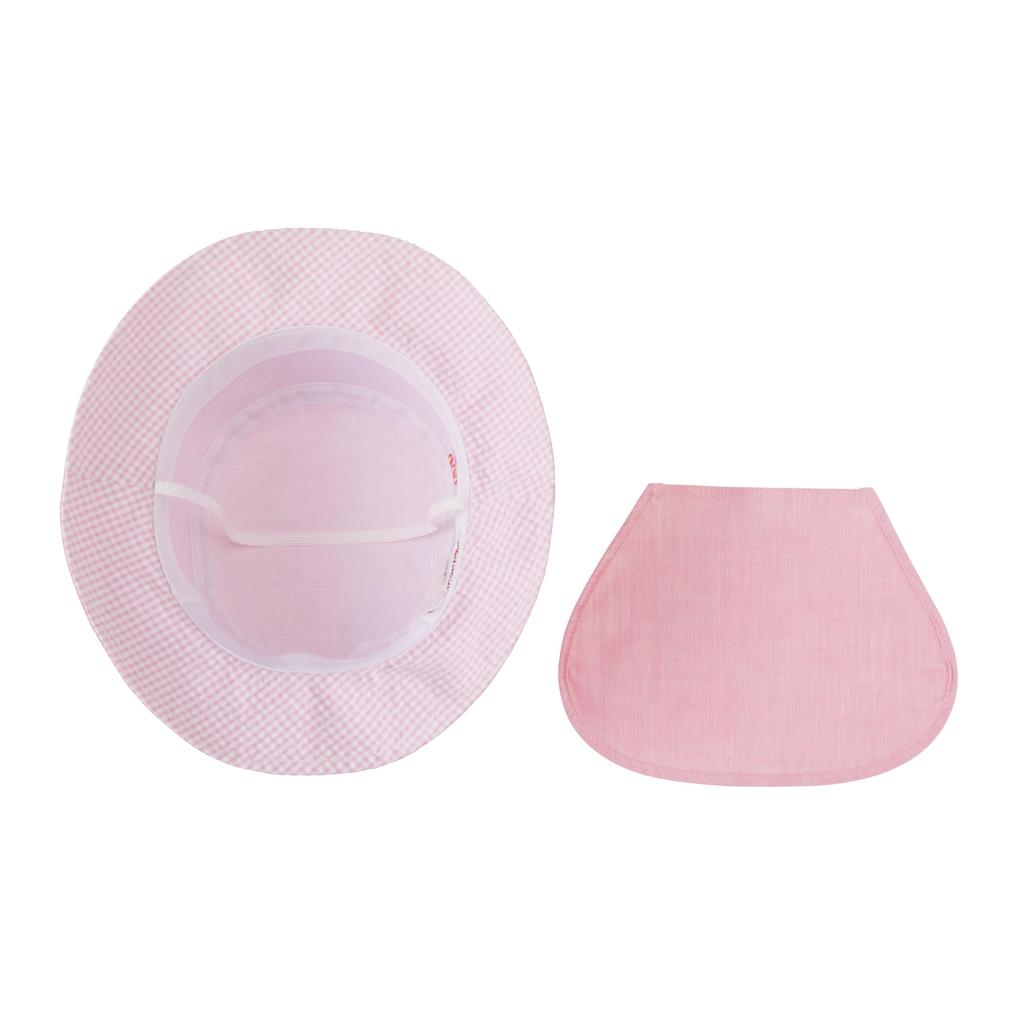 Hat UV protection with sunshade cover cotton with elastic for clothing SS Pink [MIKI HOUSE] 100% boys, girls, babies, kids, children's 12-9105-684