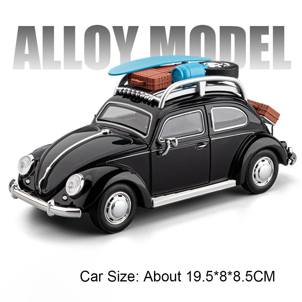 1:24 Beetle Lada Niva Diecast Model Alloy Toys Car Doors Opened Four Wheel Suspension Sound Light Cars Children Interactive Toy