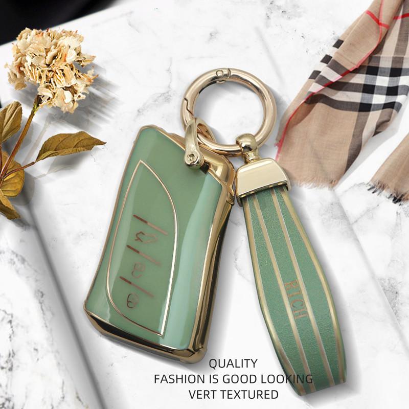Luxurious Golden Edge Remote Car Key Case Cover For Lexus NX ES UX US RC LX GX IS RX 200 250h 350h LS 450h 260h 300h UX200