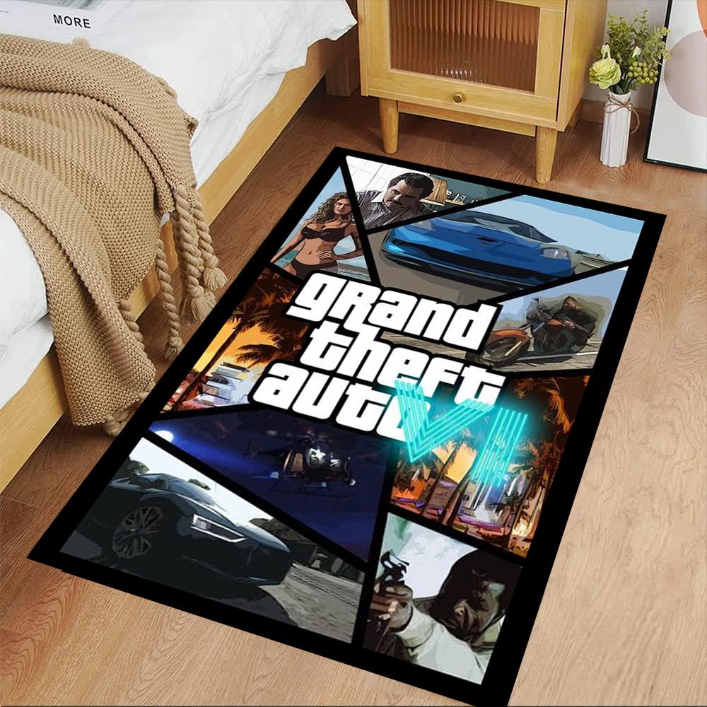 Grand Theft Auto Floor Rug Office Rug Perfect for Hallway Balcony Living Rooms Study room Anti-slip Rug Office home decor