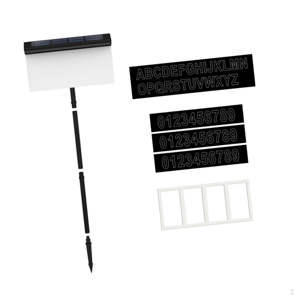 Zonne-huisnummerbord, Wandmontage of Grondplug Adresplaat, Huisbord