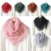 Women Scarf for Women Fashion Square Scarf Bohemian With Magnetic Buckle Casual Long Pleated Outings