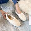 Winter Fur Shoes Women Cotton Sneakers Woman Furry Flats Warm Plush Loafers Lambswool Moccasins Femme Large Size