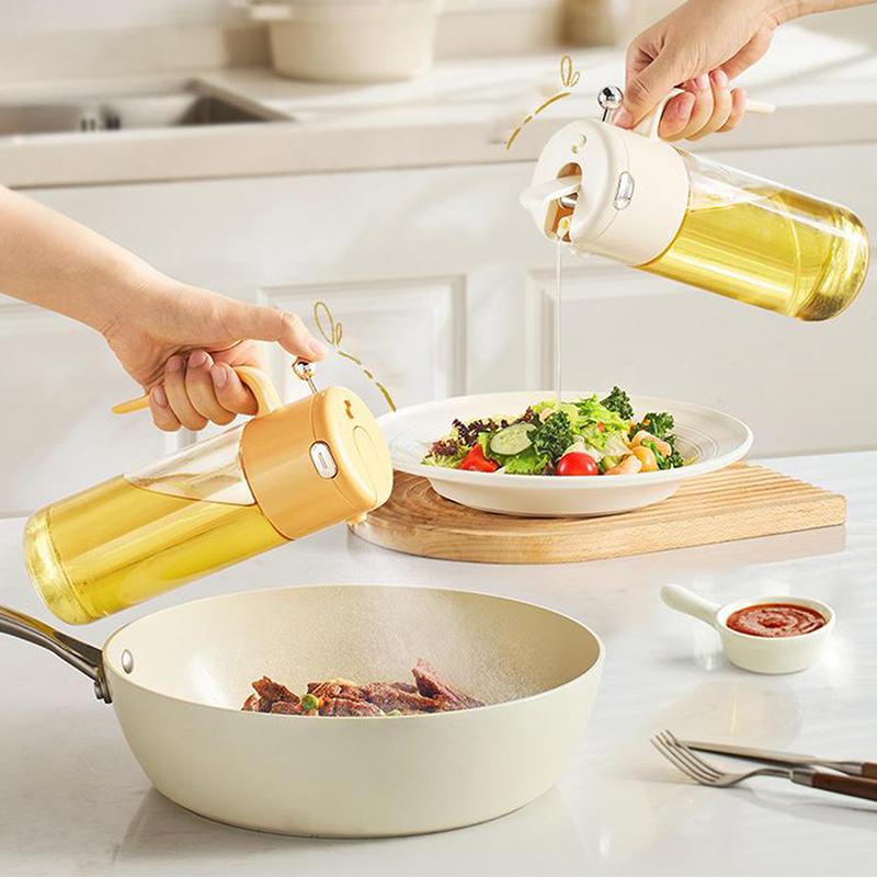 Oil Dispenser For Kitchen,550Ml Leakproof Glass Oil Bottle With Auto Flip Cap,Olive Oil Dispenser For Kitchen Cooking