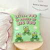 Cushion Cover Green Cartoon Soft Pillow Sro Case For Sofa Kawaii Living Room Home Frog Office K-Keroppi Decor Protective Covers