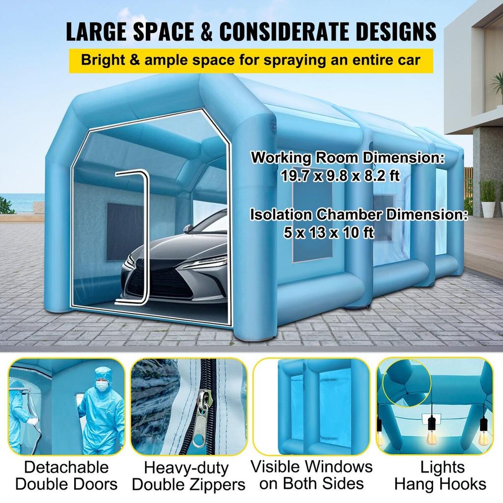 8 X 4 X 3 M Inflatable Spray Booth Custom Tent Car Paint Booth Inflatable