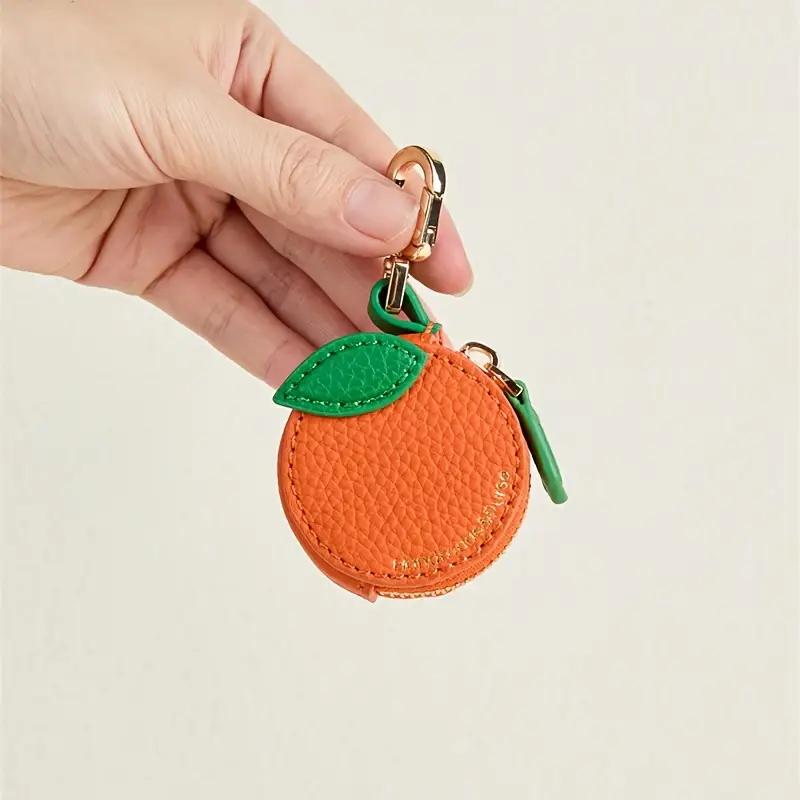 Mini Portamonete a Forma di Ciliegia Fragola Carino Ciondolo in Pelle PU Stile Coreano Portachiavi Borsa per Auricolari Mini Borsa Portaoggetti