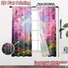 2pcs   2D FLAT PRINTING Curtains (Without Rod) RainbowCastle Popular Creative Curtains Versatile Fabric Curtains Versatile All