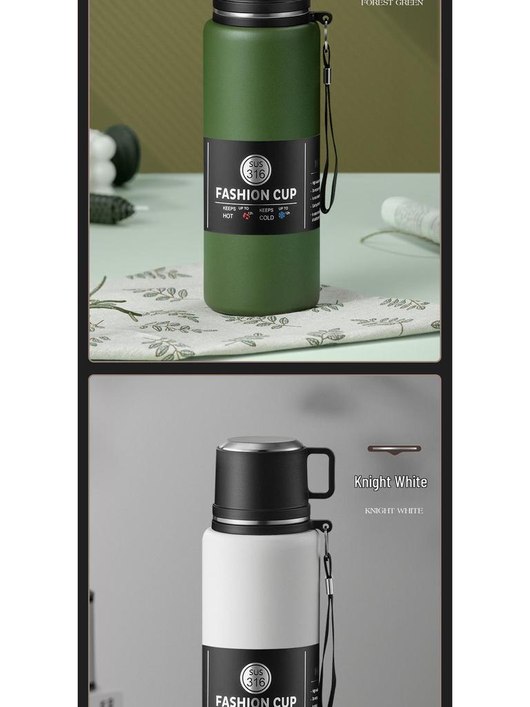 Portable Large-Capacity Double-Wall Insulated Stainless Steel Water Cup