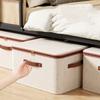 Foldable Linen Zipper Storage Boxes with Lid Wardrobe Organiser  Home
